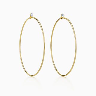Elsa Peretti™:Diamond Hoop Earrings