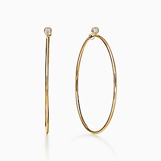 Elsa Peretti™:Diamond Hoop Earrings