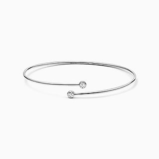 Elsa Peretti™:Diamond Hoop Single-row Bangle