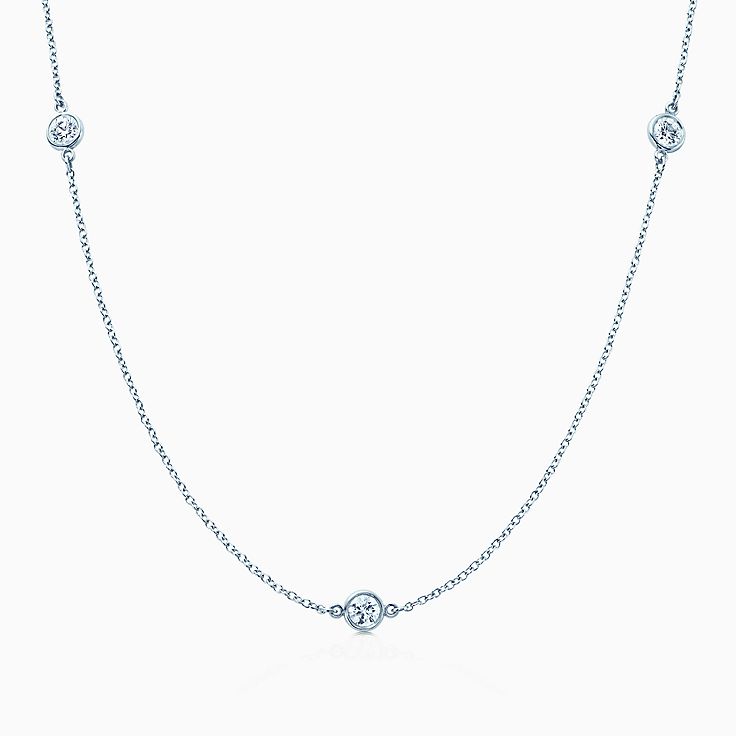 elsa peretti diamonds by the yard necklace platinum