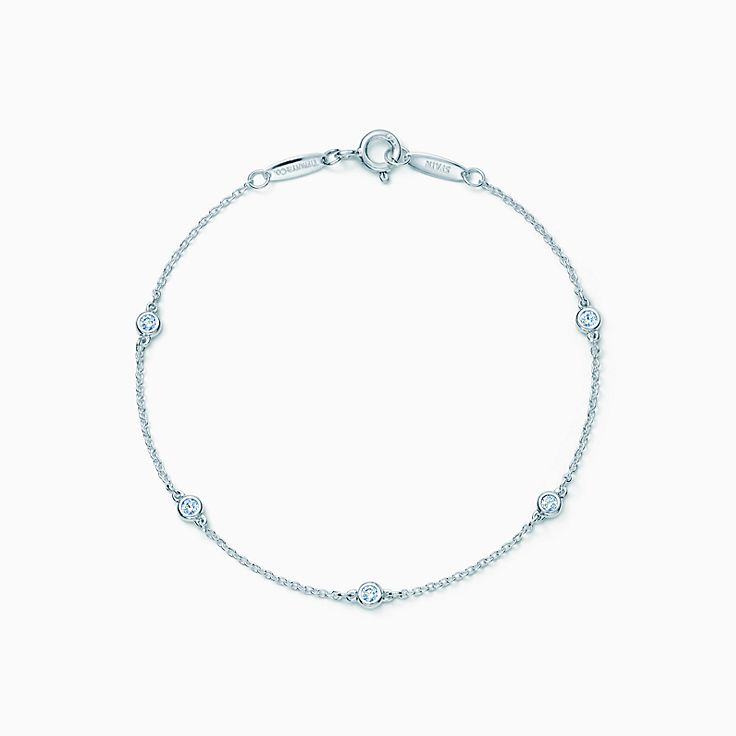 tiffany silver diamond bracelet