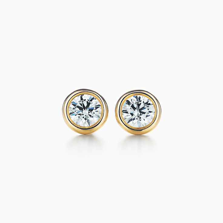 tiffany white gold stud earrings