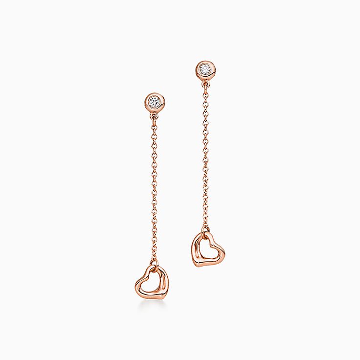 Tiffany rose deals gold diamond earrings