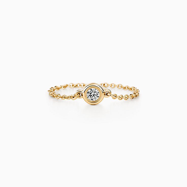 Elsa Peretti® Diamonds by the Yard® ring in 18k gold. | Tiffany & Co.