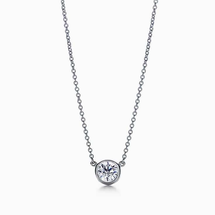 tiffany single diamond necklace