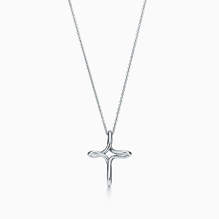 tiffany and co silver cross necklace