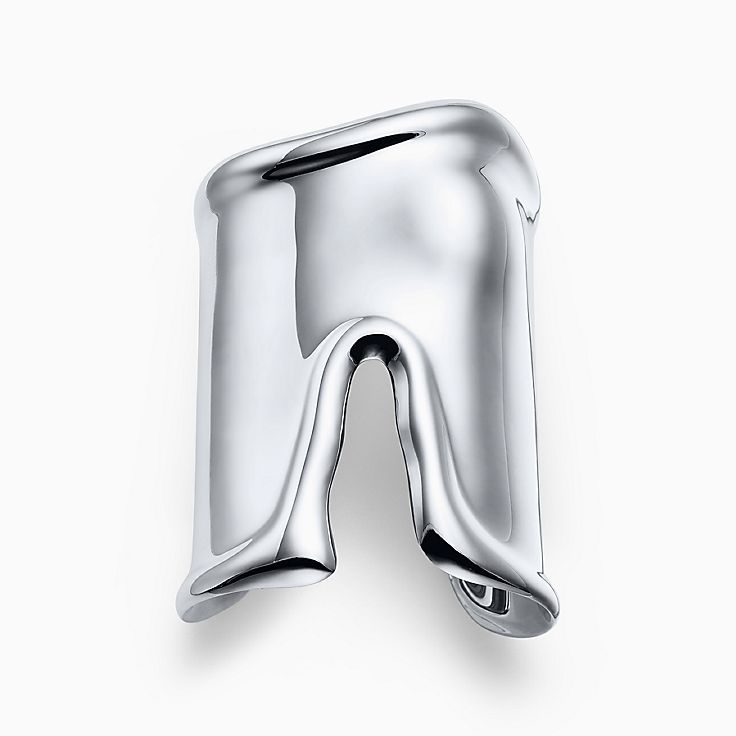 Elsa Peretti® large Bone cuff in sterling silver, 95 mm wide