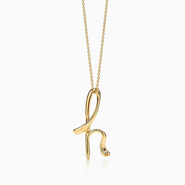 Gold store h pendant