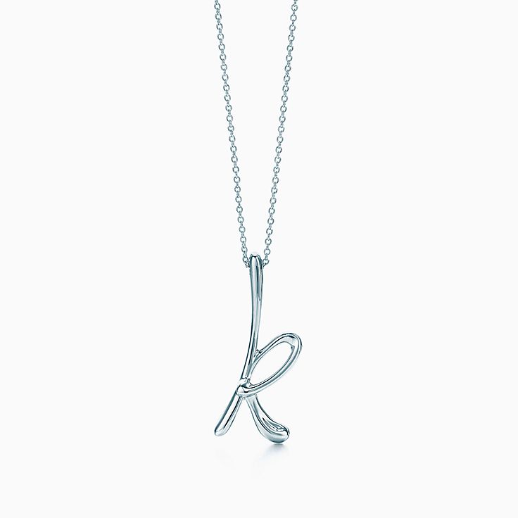 Elsa Peretti Letter K Pendant In Sterling Silver Small Tiffany Co