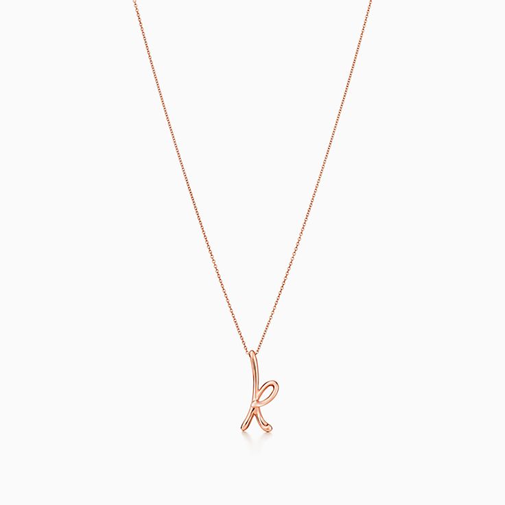 TIFFANY AND CO Else Peretti Letter K Necklace RRP £385 £220.00 - PicClick UK