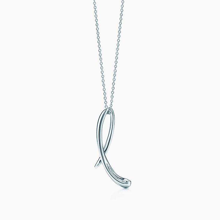 Elsa Peretti Letter L Pendant In Sterling Silver Small Tiffany Co