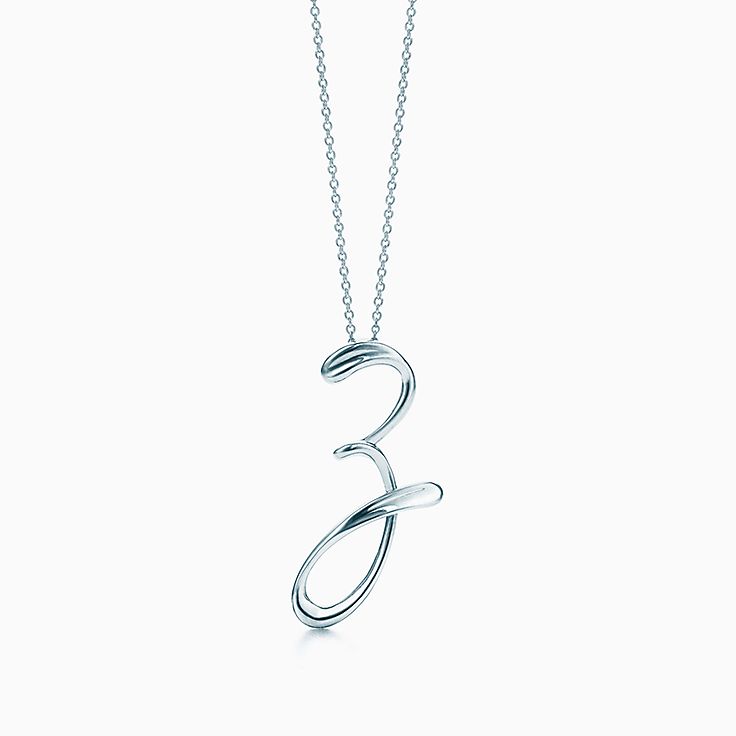 Elsa Peretti Letter Z Pendant In Sterling Silver Small Tiffany Co - Tiffany Gold Initial Pendant Elsa Peretti Letter Z Pendant In Sterling Silver Small Tiffany Co - Tiffany Gold Initial Pendant