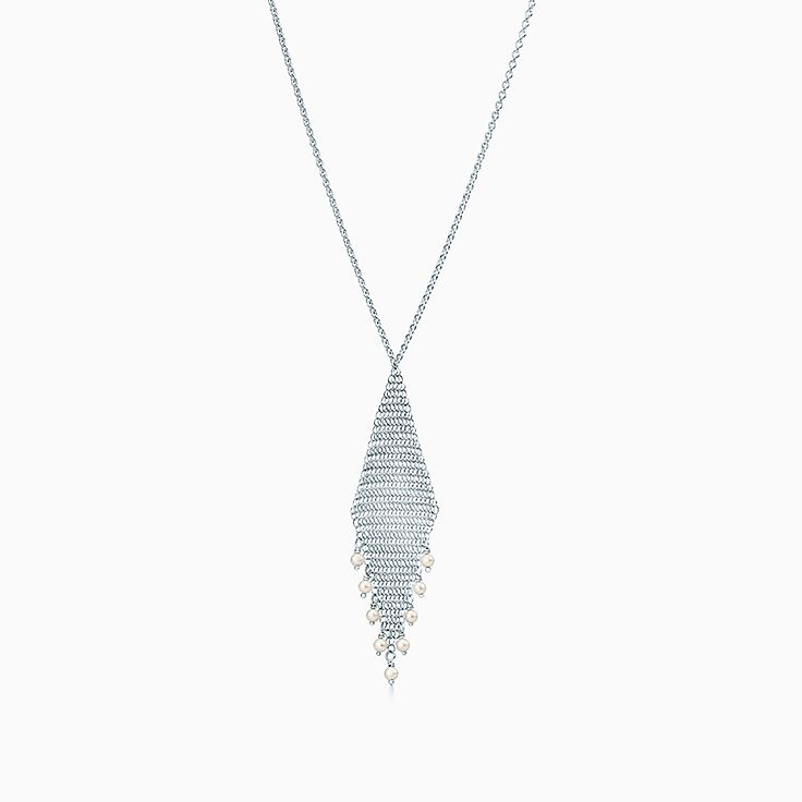 Elsa Peretti® Mesh fringe pendant in sterling silver with Elsa Peretti® Mesh fringe pendant in sterling silver with