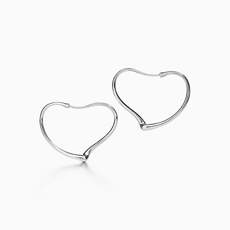 Small heart online hoop earrings