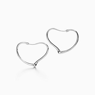Elsa Peretti™:Open Heart Hoop Earrings