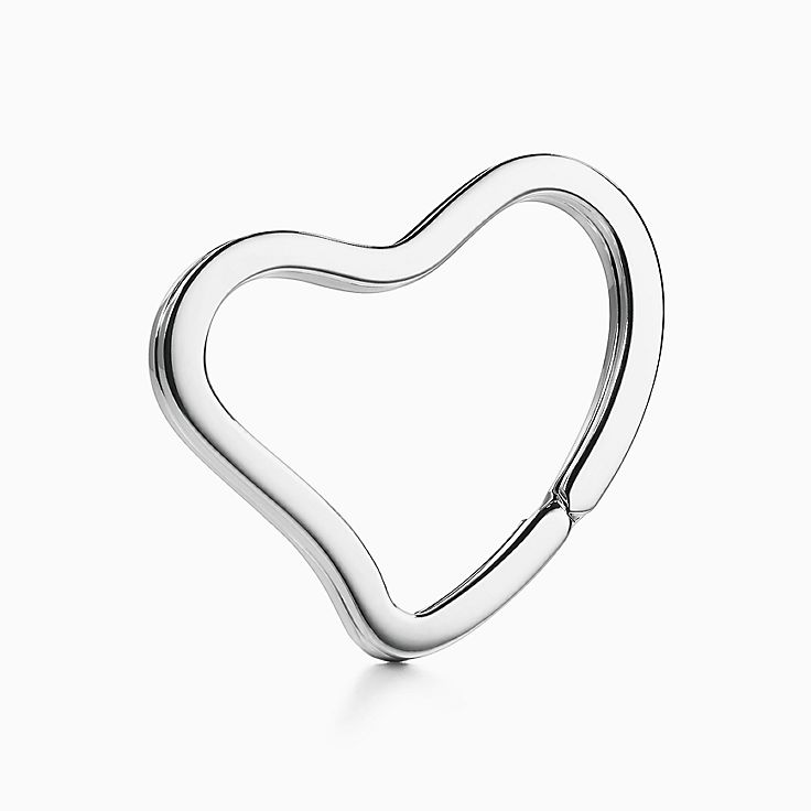Elsa Peretti® Open Heart key ring in sterling silver. | Tiffany & Co.
