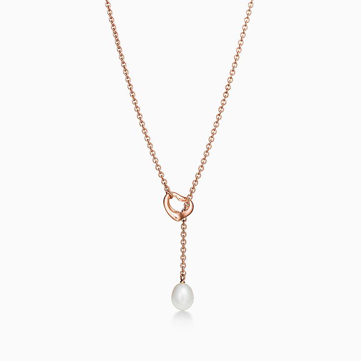 tiffany elsa peretti open heart lariat necklace