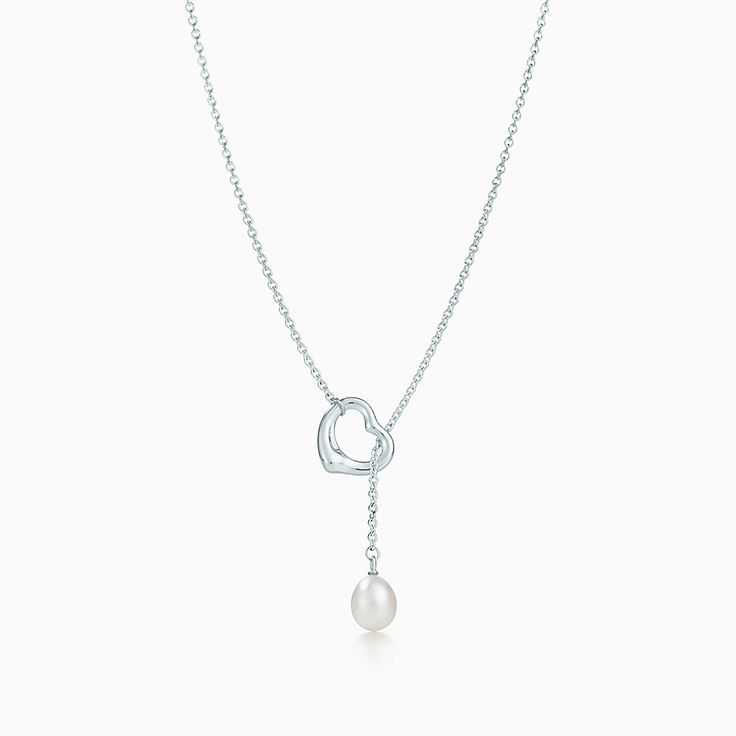 tiffany heart link lariat necklace