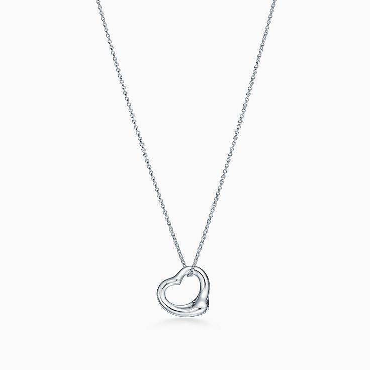 Elsa Peretti Open Heart Pendant in Silver and 18K Rose Gold, Extra Mini,  Gold And Silver Necklace