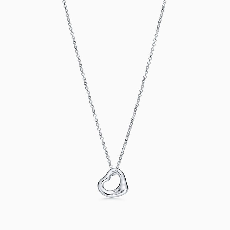 tiffany silver heart necklace
