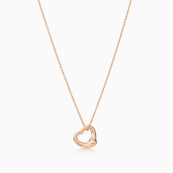 Elsa Peretti® Open Heart Stud Earrings in Rose Gold, 11 mm