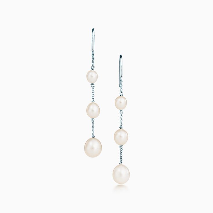 Elsa Peretti Pearls by the Yard chain earrings in sterling