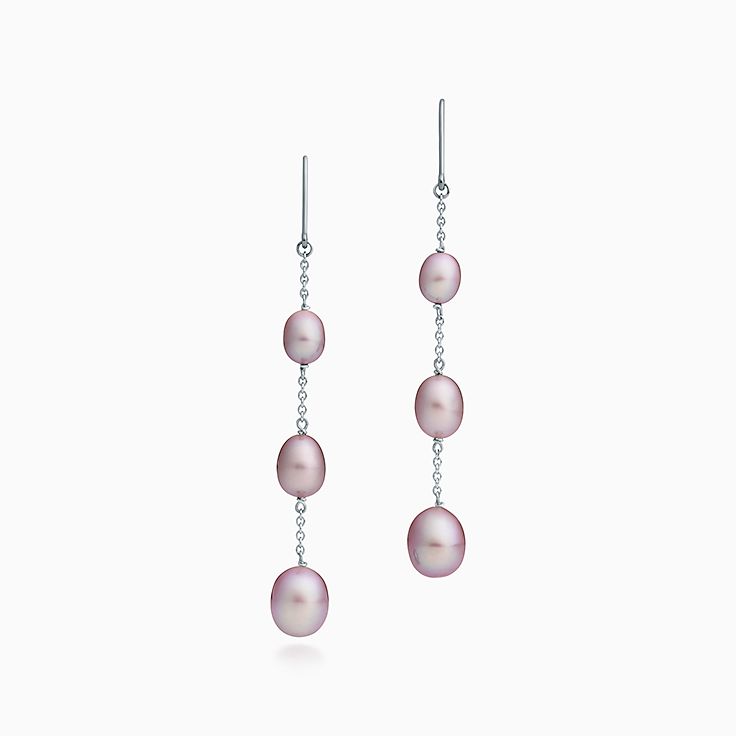 tiffany drop pearl earrings