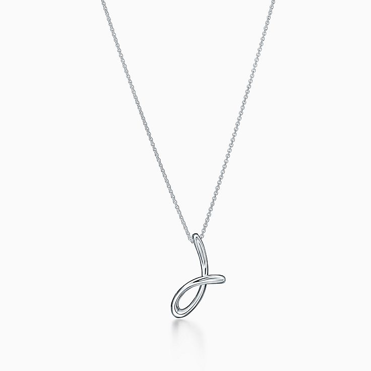 Elsa Peretti™ Small Alphabet Pendant in Sterling Silver Tiffany