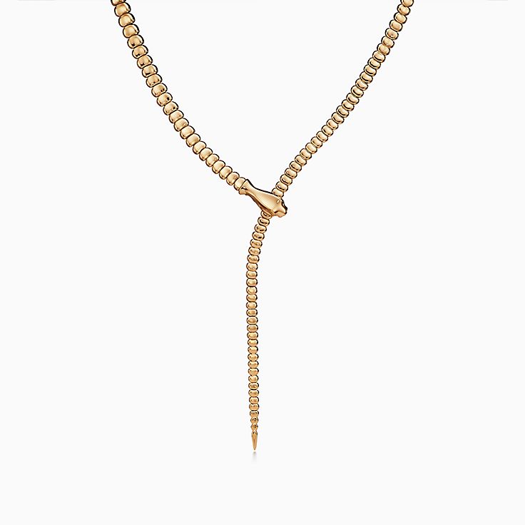 Elsa Peretti® Snake Necklace in Yellow Gold | Tiffany & Co.