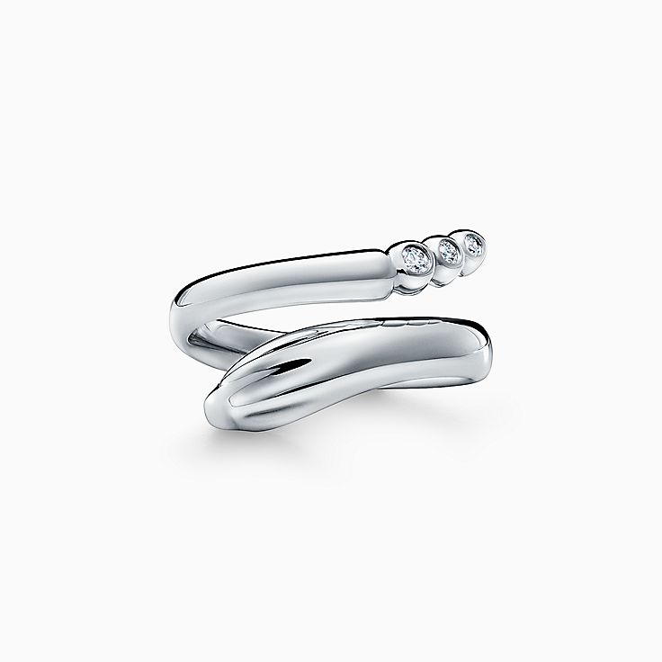 アクセサリー Tiffany & Co. Elsa Peretti Snake Ring Elsa Peretti® Snake Ring in Platinum with Diamonds | Tiffany & Co. CA