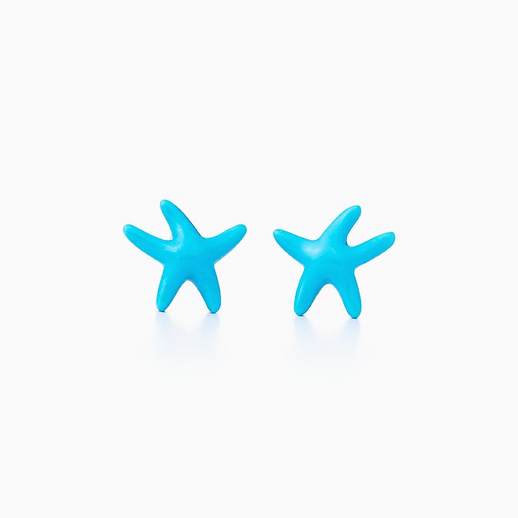 tiffany starfish earrings silver