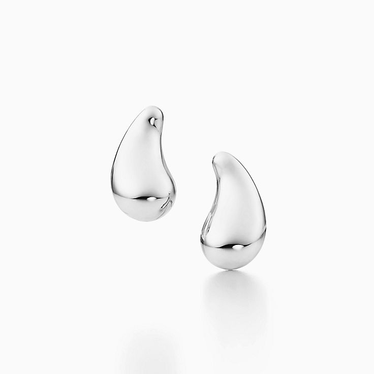 Sterling silver teardrop stud outlet earrings