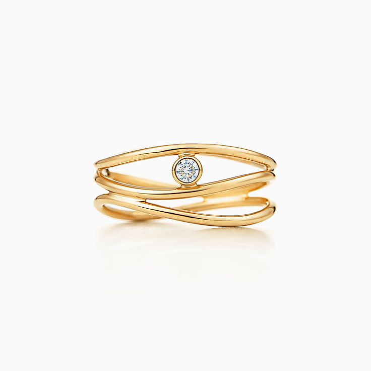 wave three row ring tiffany