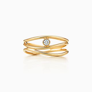 Elsa Peretti™:Wave Three-row Diamond Ring