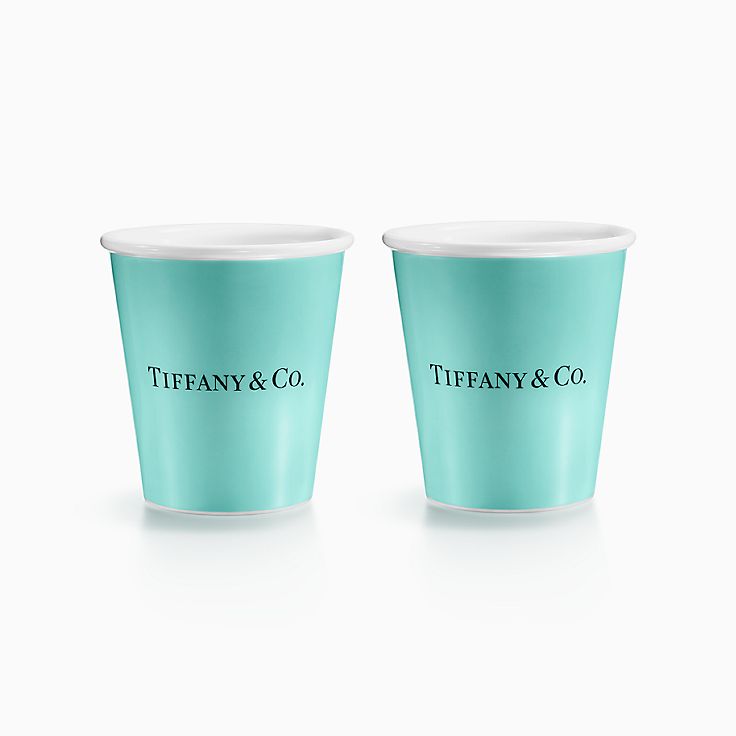 Everyday Objects Tiffany Large Coffee Cups in Bone China, Set of Two