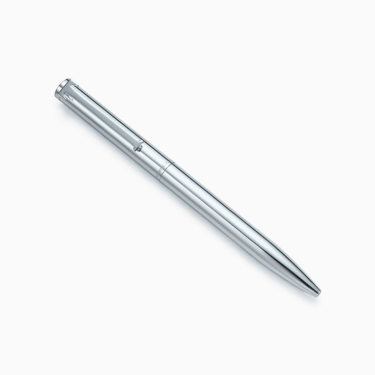 Executive Tiffany T-clip retractable ballpoint pen in sterling