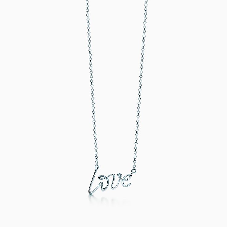 Pendente Love Graffiti De Paloma Em Prata De Lei Pequeno Tiffany Co