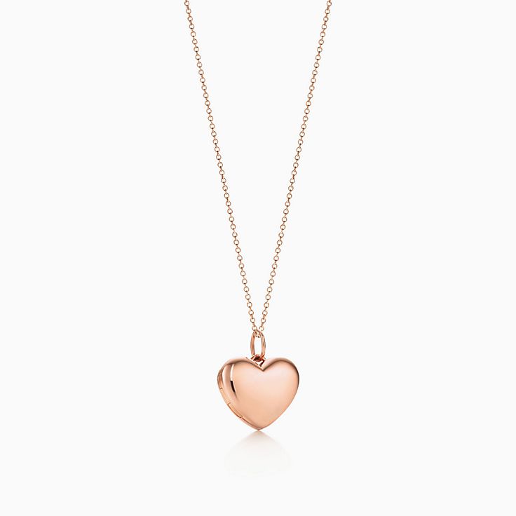 Heart Locket Pendant In 18k Rose Gold Small Tiffany Co