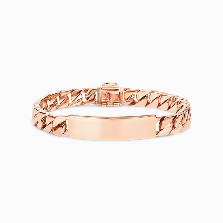 カーブ I D リンク チェーン ブレスレット ラージ 18kローズゴールド Tiffany Co カーブ I D リンク チェーン ブレスレット ラージ 18kローズゴールド Tiffany Co