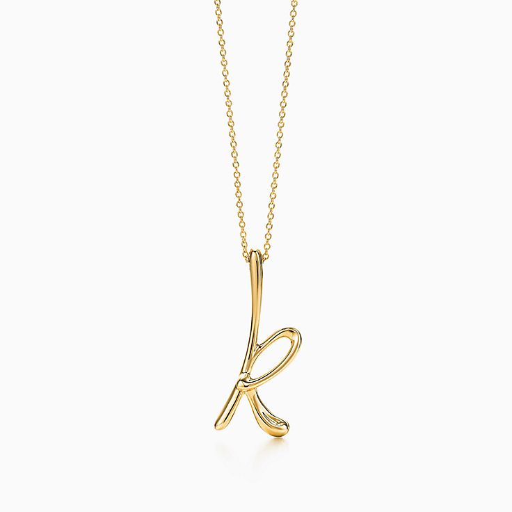 エルサ・ペレッティ レター K ペンダント 18Kゴールド | Tiffany & Co.