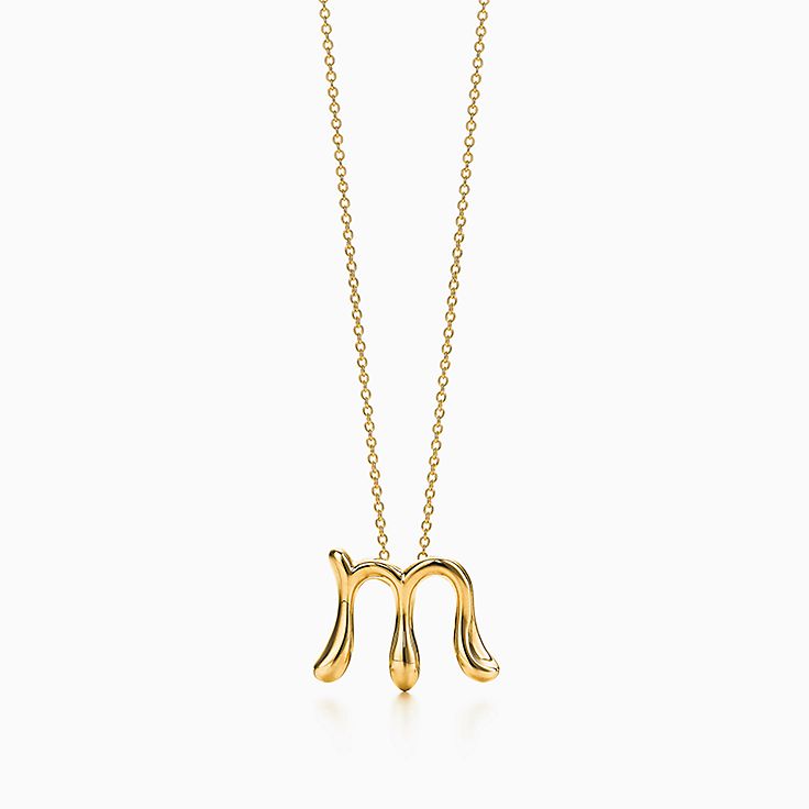 エルサ・ペレッティ レター M ペンダント 18Kゴールド | Tiffany & Co