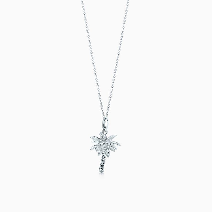 Palm Tree Charm In Sterling Silver On A Chain Tiffany Co - Palm Tree Pendant Tiffany Palm Tree Charm In Sterling Silver On A Chain Tiffany Co - Palm Tree Pendant Tiffany