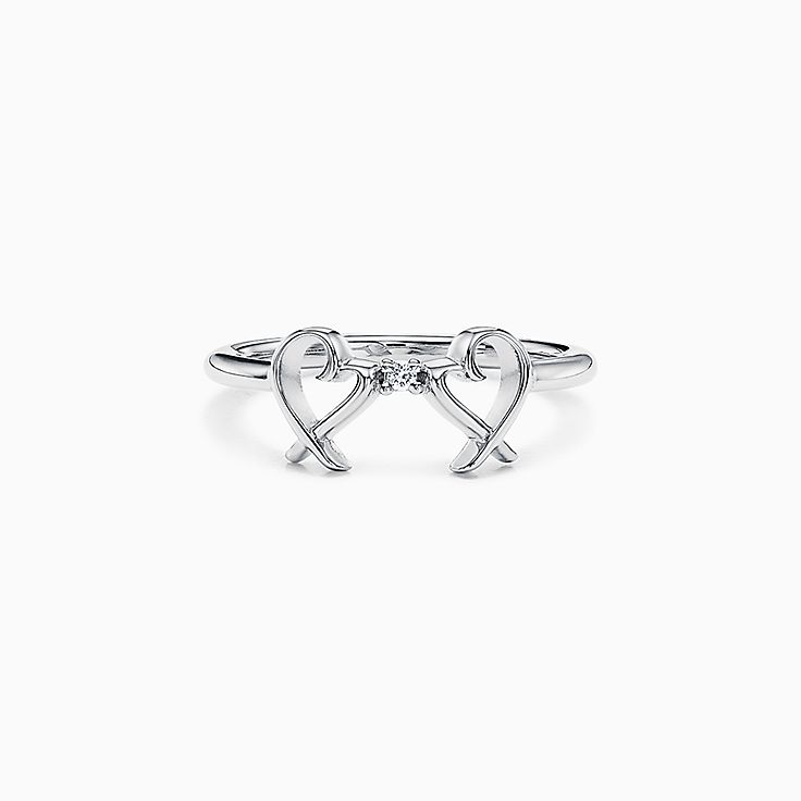Paloma Picasso® Double Loving Heart ring in sterling silver with a 