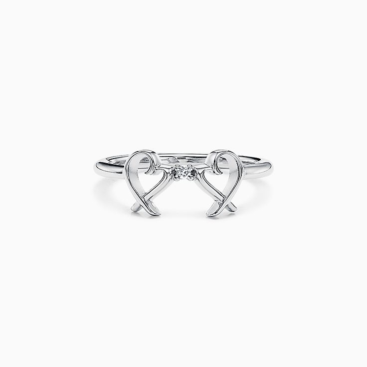 Paloma Picasso® Double Loving Heart ring in sterling silver with a