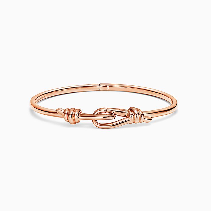 rose gold knot bangle