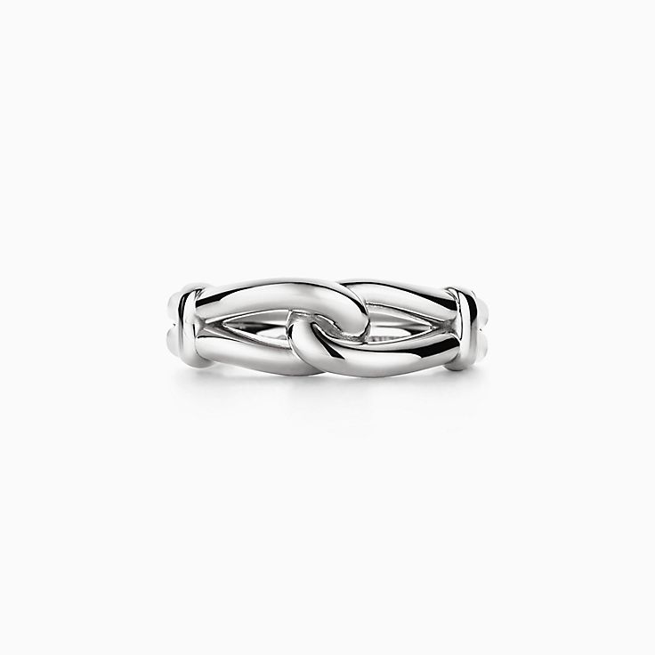 Mens silver knot deals ring