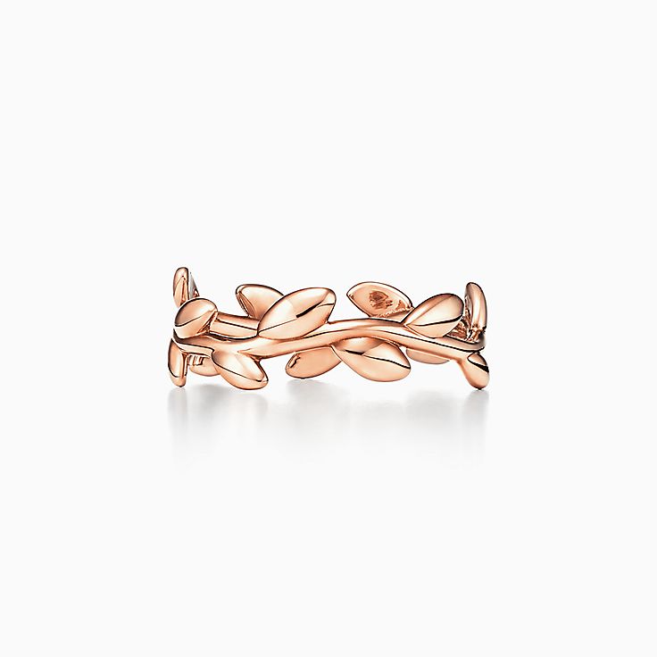 Paloma Picasso® Olive Leaf Band Ring in Rose Gold, Narrow