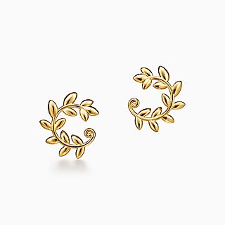 Paloma Picasso®:Olive Leaf Bypass Hoop Earrings
