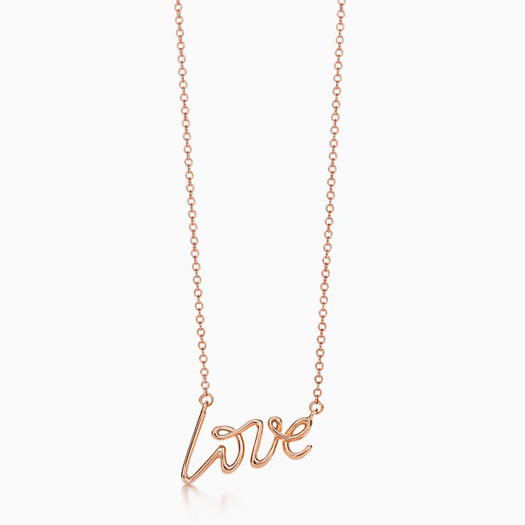 Paloma S Graffiti Love Pendant In 18k Rose Gold Small Tiffany Co