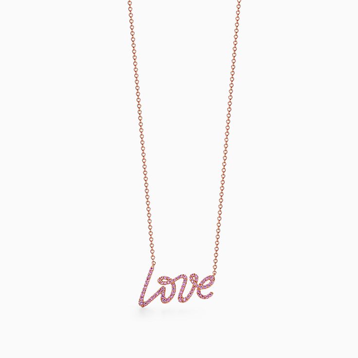 tiffany love graffiti necklace